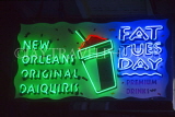 USA, Louisiana, NEW ORLEANS, French Quarter, 'Fat Tuesday' neon sign, LOU246JPL