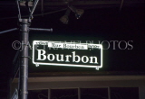 USA, Louisiana, NEW ORLEANS, French Quarter, Bourbon Street, street sign, LOU253JPL