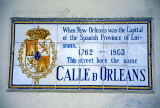 USA, Louisiana, NEW ORLEANS, French Quarter, original Spanish street names, tilework sign, LOU252JPL