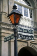 USA, Louisiana, NEW ORLEANS, French Quarter, street lamp and sign, LOU254JPL