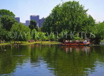 USA, Massachusetts, BOSTON, Public Gardens, tourists on Swan Boat, BOS189JPL