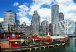 USA, Massachusetts, BOSTON, skyline and Griffin Wharf, US2939JPL