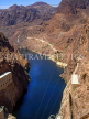 USA, Nevada, HOOVER DAM, view from dam and Colorado River, US3248JPL