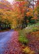 USA, New England, NEW HAMPSHIRE, country road and autumn foliage, US3465JPL