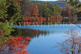 USA, New England, NEW HAMPSHIRE, lake scenery in autumn, near Peterborough, US4360JPL
