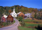 USA, New England, VERMONT, White River, steepled church, US3466JPL