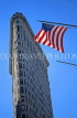 USA, New York, MANHATTAN, Flatiron building and US flag, US2808JPL