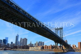 USA, New York, MANHATTAN, Manhattan Bridge, and skyline, US4581JPL