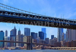 USA, New York, MANHATTAN, Manhattan Bridge, and skyline, US4582JPL