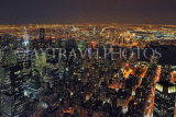 USA, New York, MANHATTAN, city view at night, aerial, US4531JPL