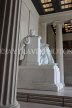USA, WASHINGTON DC, Lincoln Memorial, Abraham Lincoln statue, US4706JPL