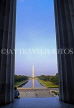 USA, WASHINGTON DC, Washington Monument and Reflecting Pool, view from Lincoln Memorial, WAS457JPL