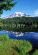 USA, Washington, Mount Rainer peak and lake reflection, US2920JPL
