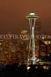 USA, Washington, SEATTLE, Space Needle Tower, night view, US4255JPL
