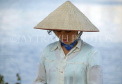 VIETNAM, Hanoi, woman wearing conical hat, VT600JPL