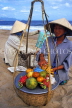 VIETNAM, Nha Trang, fruit vendor on beach, VT169JPL