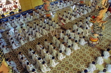 VIETNAM, Tay Ninh, Cao Dai Holy See temple, interior, monks at prayer, VT697JPL