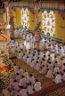 VIETNAM, Tay Ninh, Cao Dai Holy See temple, monks at noon time prayer, VT369JPL