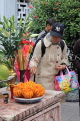 Vietnam, HANOI, Dien Huu Temple site, worshipper and fruit offerings, VT1683JPL