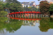 Vietnam, HANOI, Hoan Keim Lake, Huc Bridge (Red Bridge), VT1529JPL