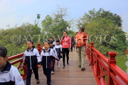 Vietnam, HANOI, Hoan Keim Lake, Huc Bridge (Red Bridge), VT1586JPL