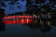 Vietnam, HANOI, Hoan Keim Lake, Huc Bridge (Red Bridge), night view, VT1028JPL