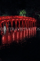 Vietnam, HANOI, Hoan Keim Lake, Huc Bridge (Red Bridge), night view, VT977PL