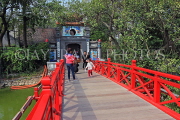 Vietnam, HANOI, Hoan Keim Lake, Ngoc Son Temple and Huc Bridge (Red Bridge), VT1583JPL