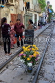 Vietnam, HANOI, Old Quarter, Train Street, cafe on the tracks, menu, VT1117JPL