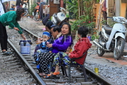Vietnam, HANOI, Old Quarter, Train Street, cafe scene, customers, VT1144JPL