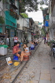 Vietnam, HANOI, Old Quarter, Train Street, trackside cafe scene, VT1142JPL
