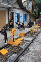 Vietnam, HANOI, Old Quarter, Train Street, trackside cafe scene, VT1145JPL