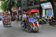 Vietnam, HANOI, Old Quarter, tourists on cyclo tour, VT1553JPL