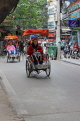 Vietnam, HANOI, Old Quarter, tourists on cyclo tour, VT966JPL
