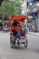 Vietnam, HANOI, Old Quarter, tourists on cyclo tour, VT968JPL