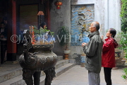 Vietnam, HANOI, Quan Thanh Temple (Tran Vu), incense burner censer and worshippers, VT1652JPL