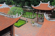 Vietnam, HANOI, Temple of Literature, fourth courtyard and roof tops, tile work, VT846JPL