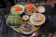 Vietnam, HANOI, Tet (New Year) traditional feast on meal tray, VT863JPL