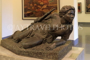 Vietnam, HANOI, Vietnam Fine Arts Museum, exhibits, Woman Guerilla, bronze 1958, VT800JPL
