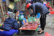 Vietnam, HANOI, outdoor market, meat stalls, VT1081JPL