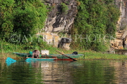 Vietnam, Ninh Binh, TAM COC, Ngo Dong River, fisherman with small boat, VT2155JPL