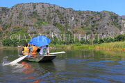 Vietnam, Ninh Binh, TAM COC, Ngo Dong River, limestone karst scenery, and tour boat, VT2072JPL