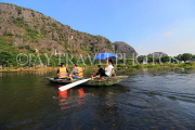 Vietnam, Ninh Binh, TAM COC, Ngo Dong River, limestone karst scenery, and tour boat, VT2075JPL