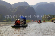 Vietnam, Ninh Binh, TAM COC, Ngo Dong River, tour boats, and limestone karst scenery, VT2110JPL