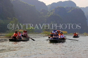 Vietnam, Ninh Binh, TAM COC, Ngo Dong River, tour boats, and limestone karst scenery, VT2113JPL