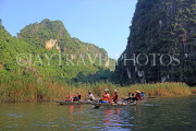 Vietnam, Ninh Binh, TAM COC, Ngo Dong River, tour boats, and limestone karst scenery, VT2115JPL