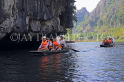 Vietnam, Ninh Binh, TAM COC, Ngo Dong River, tour boats, and limestone karst scenery, VT2128JPL