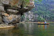 Vietnam, Ninh Binh, TRANG AN, limestone karst scenery, and tour boat, VT2264JPL