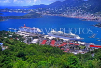 Virgin Islands (US), ST THOMAS, Charlotte Amalie harbour and cruise liners, CAR1173JPL
