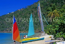 Virgin Islands (US), ST THOMAS, Magens Bay, beach and sailboats, CAR1333JPL